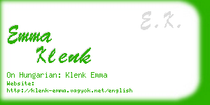 emma klenk business card